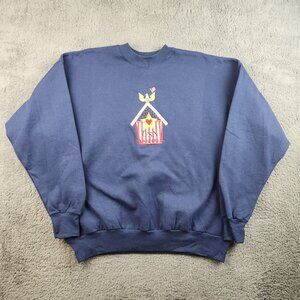 Women's Vintage‎ Americana Crew Neck Sweatshirt Extra Large Embroidered Sweater